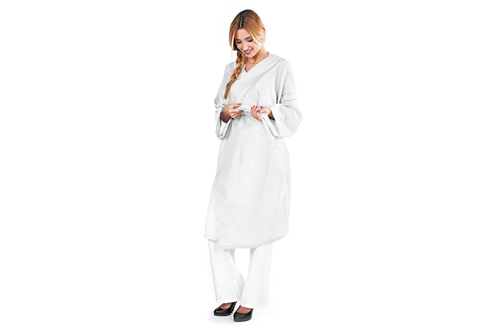Kimono de cliente de salón Rickiparodi Blanco