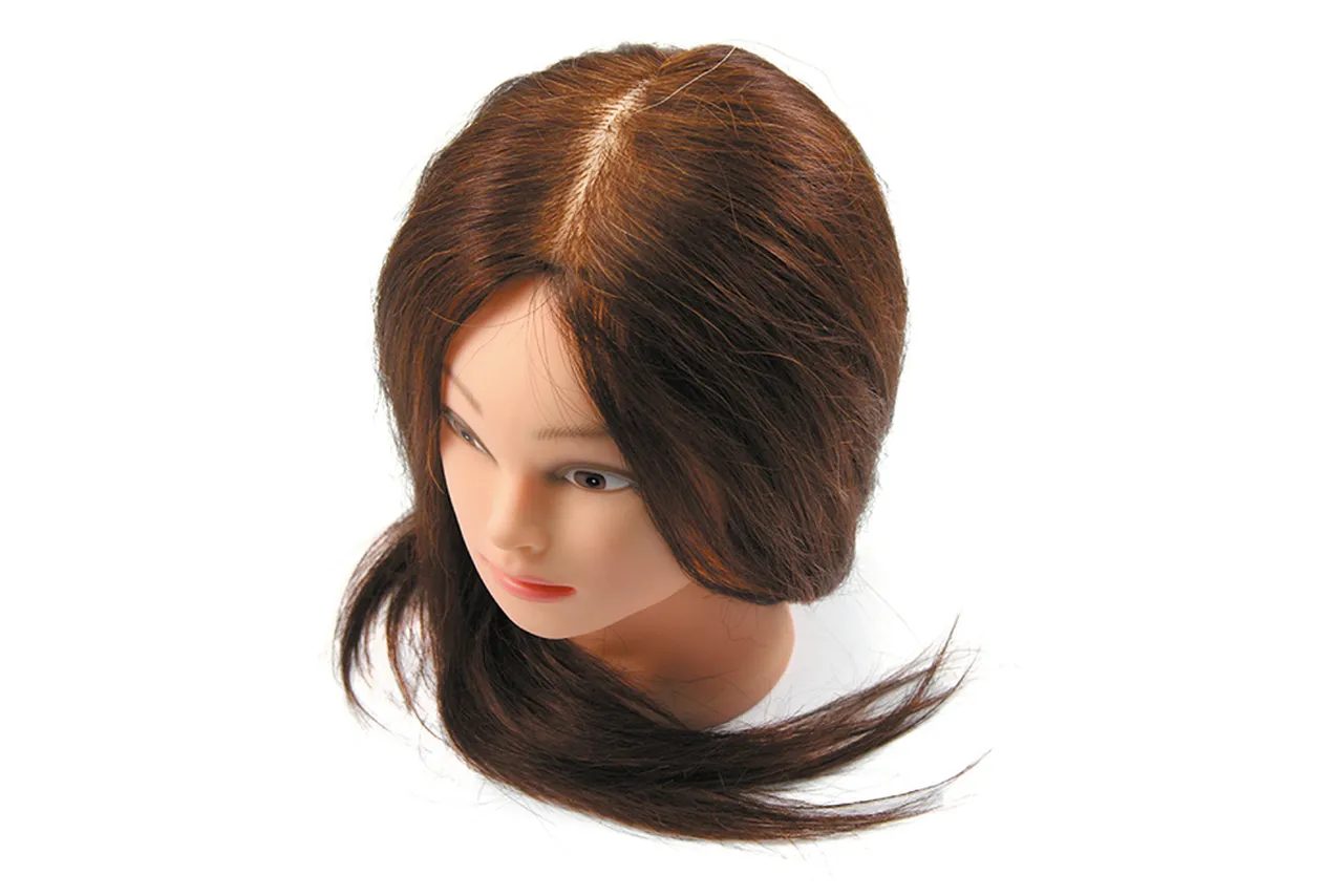 Cabeza de maniquí Rickiparodi Cabello humano 45 cm