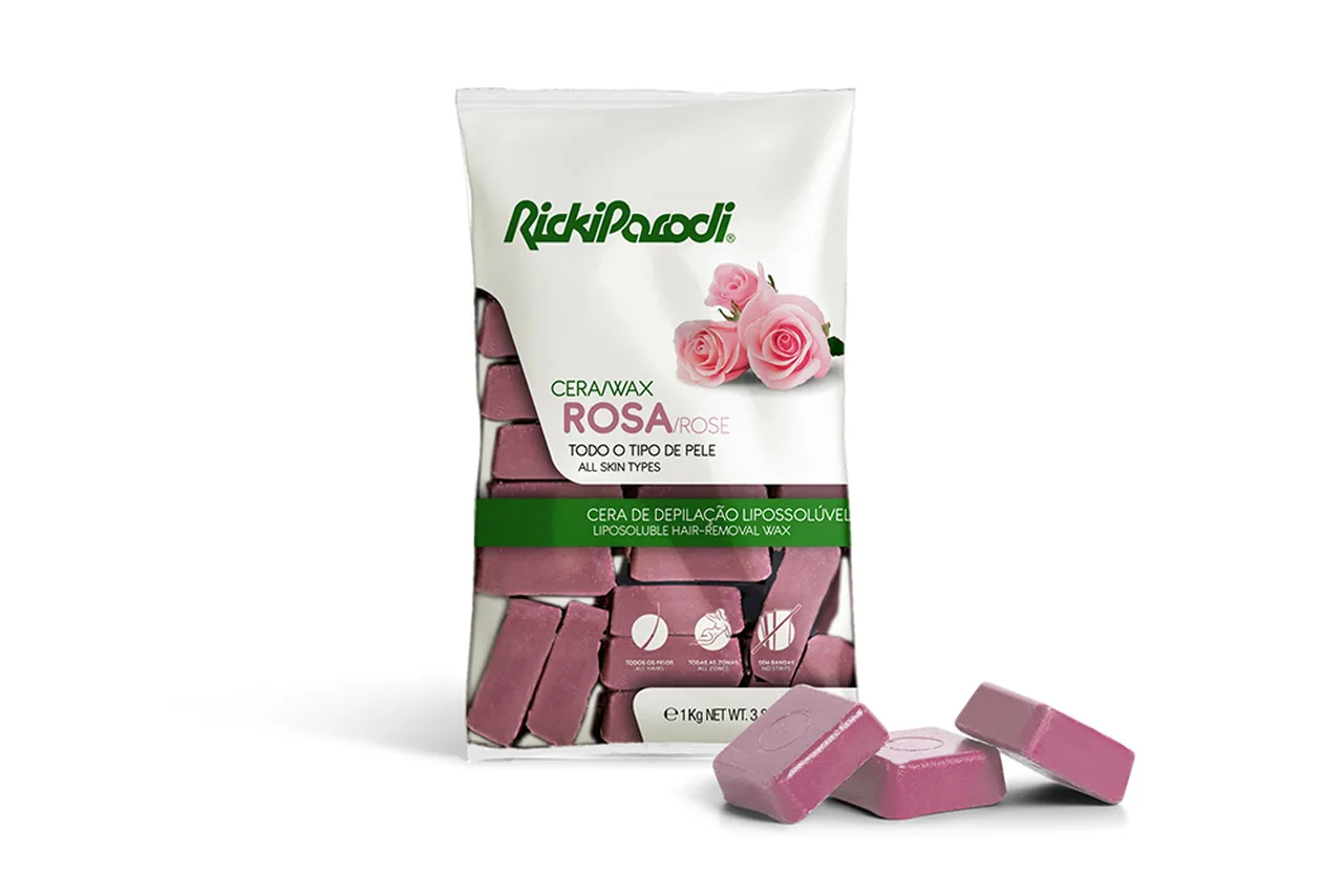 Bloque de cera depilatoria film caliente Rickiparodi Titanio Rosa 1 Kg