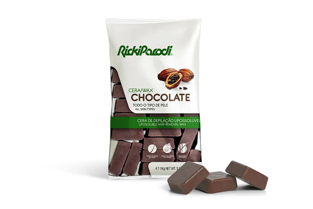 Bloque de cera depilatoria film caliente Rickiparodi Chocolate 1 Kg