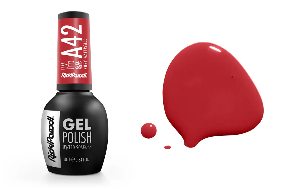 Esmalte en gel UV RickiParodi Ruby Waterfall A42 10.5 ml