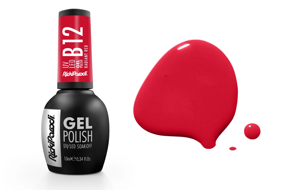 Esmalte en gel UV RickiParodi Rojo Radiante B12 10.5 ml